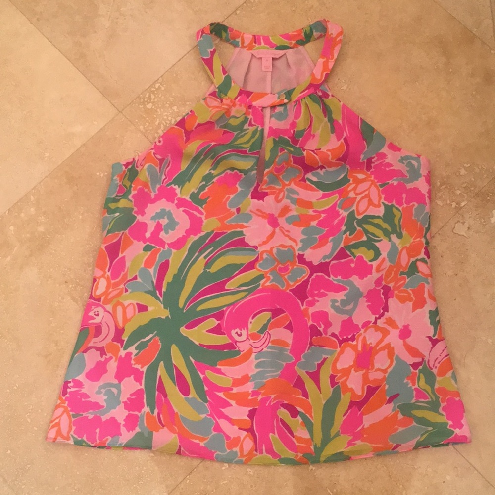 Lilly Pulitzer‎ silk halter top